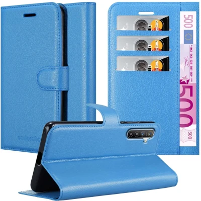 Afbeelding van Cadorabo Hoesje geschikt voor Realme X2 / XT Oppo K5 in PASTEL BLAUW Beschermhoes met magnetische sluiting, standfunctie en kaartvakje Book Case Cover Etui