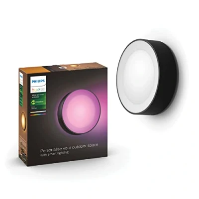 Afbeelding van Philips Hue White and Color ambiance DAYLO, wandlamp voor buiten, zwart, werkt met Alexa, Google Assistant en Apple Homekit