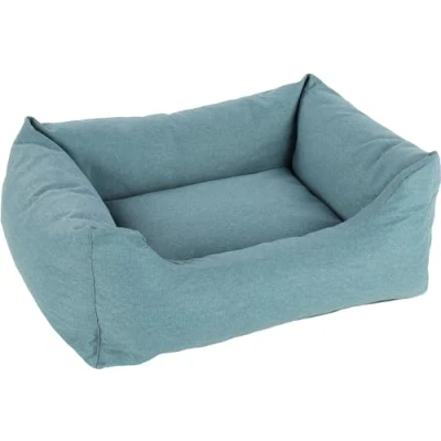 Afbeelding van Flamingo Valeco Bed Honden Mand Rechthoekig+rits Blauw 80x67x28cm 1st 138152