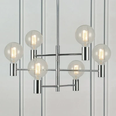 Afbeelding van Capital hanglamp, chroom, 6 lamps