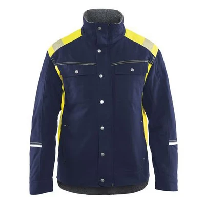 Image de Veste artisan hiver marine/jaune fluorescent
