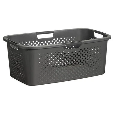 Afbeelding van Heupwasmand Rattan Ruit Antraciet