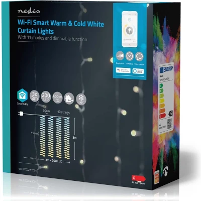 Afbeelding van Nedis SmartLife Decoratieve LED WIFILXC02W200 Black / 3 m