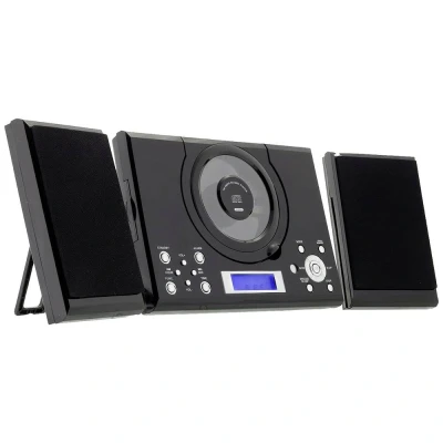 Afbeelding van Roxx MC 201 Stereoset AUX, CD, FM Incl. afstandsbediening, luidspreker, Wekfunctie Zwart