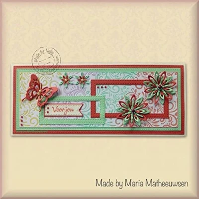 Afbeelding van Nellie&#039;s Choice Stamping Die slimline bloemen STAD001 90x210mm (10 21)