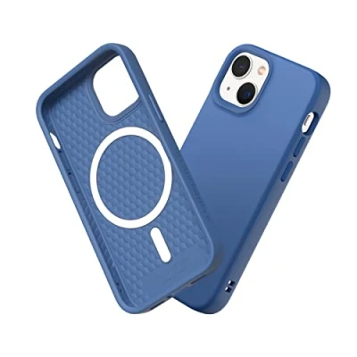 Afbeelding van RHINOSHIELD Hoesje compatibel met [iPhone 13 mini] SolidSuit Magsafe dunne hoes schokabsorberende technologie en premium matte afwerking kobaltblauw