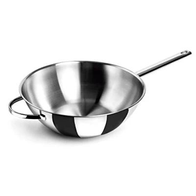 Afbeelding van Lacor 79830 Wok Belly platte bodem, 30 cm, zilverkleurig