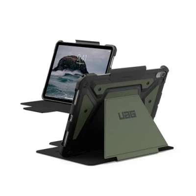 Image de UAG Étui à rabat pour tablette robuste polyuréthane (PU) olive Apple 11 inch iPad Air M2 Wi Fi, Fi + Cellular, M3 Cellular