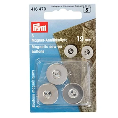Afbeelding van Magneetknopen aannaaibaar 19 mm zilverkleurig