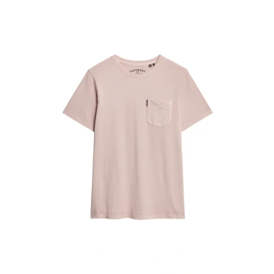 Afbeelding van Superdry Classic Essential Pocket Tshirt basic, Heren, Maat: Small, Washed dusky pink