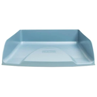 Afbeelding van Exacompta Ref. 11170D Set van 6 brievenbakjes Combo Styli Autentik voor A4+ documenten afmetingen 34 x 25 6,5 cm etikethouder geschikt 500 vel blauw grijs