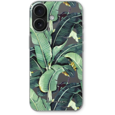 Afbeelding van Case Company® hoesje geschikt voor iPhone 16 Bananenbladeren Soft Cover Telefoonhoesje Bescherming aan alle Kanten en Schermrand