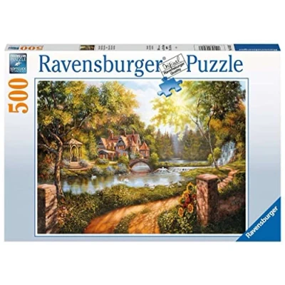 Afbeelding van Ravensburger puzzel 16582 Cottage am Rivier 500 delige voor volwassenen en kinderen vanaf 10 jaar