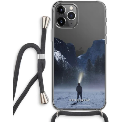 Afbeelding van Case Company® iPhone 11 Pro hoesje met Koord Wanderlust Telefoonhoesje Zwart Extra Bescherming aan alle Kanten en Over de Schermrand