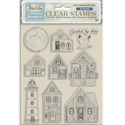 Afbeelding van Stamperia Silent Sea Clear Stamps Landscape (WTK218)