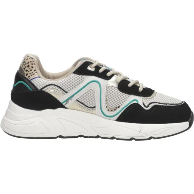 Afbeelding van SUB55 Sneakers laag, Dames, Maat: 38, Zwart Kunststof/ textiel