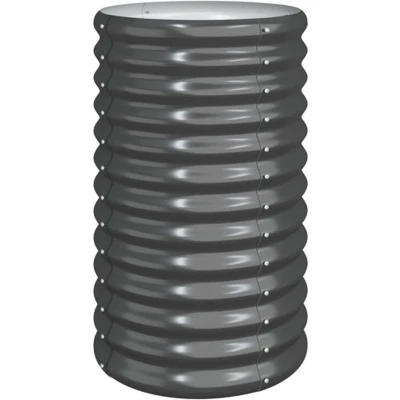 Afbeelding van Plantenbak 40x40x68 cm gepoedercoat staal antracietkleurig