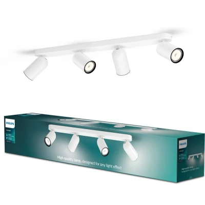 Afbeelding van Philips Pongee opbouwspot 4 lichts wit