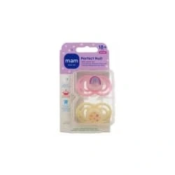 Afbeelding van MAM Perfect Night fopspeen 18+ maanden trendy (2 stuks) willekeurige kleur Fosforescerende siliconen voor zuigelingen Ideale babyspeen een goede mondontwikkeling