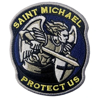 Afbeelding van Saint Michael Protect Us Modern Militaire Tactische Patch Geborduurd met ACU logo voor het moreel van leger