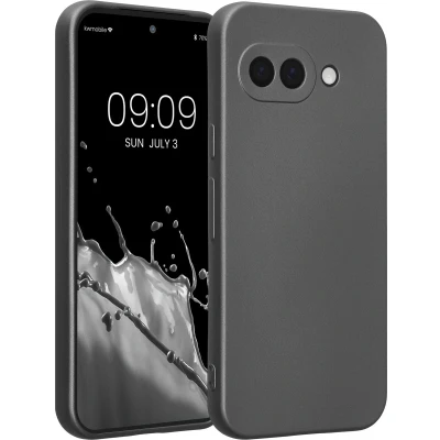Afbeelding van kwmobile metallic telefoonhoesje van TPU geschikt voor Google Pixel 9a Flexible case smartphone In grijs