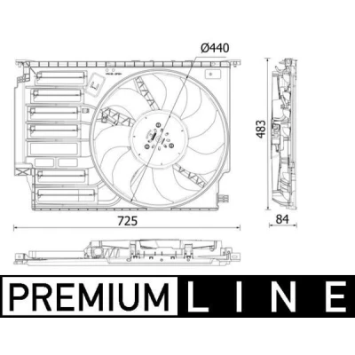 Afbeelding van MAHLE ORIGINAL CFF 547 000P Radiator Ventilator 440,0 12,0 850.0 Electrisch MINI: Hatchback