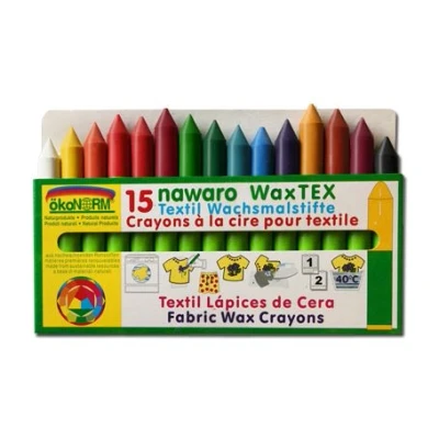 Afbeelding van ökoNORM WAX Tex nawaro, textielwaskrijtjes 15 kleuren