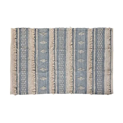 Afbeelding van Tapijt DKD Home Decor 180 x 120 2 cm Blauw Katoen Wit Boho