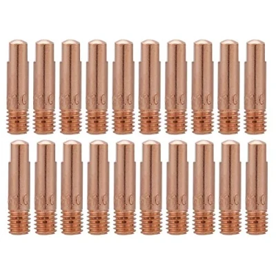 Afbeelding van 20 stuks koperen punt buismondstuk voor lastoorts verbruiksartikelen 15 AK MIG/MAG 1,0 mm