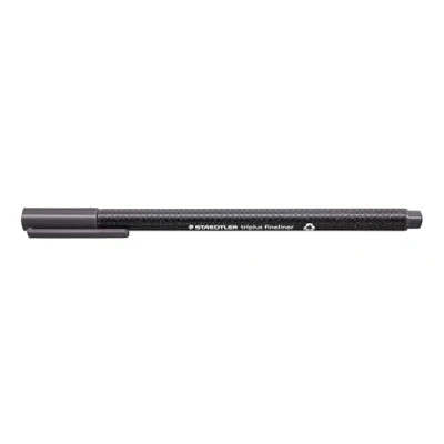 Afbeelding van Staedtler Triplus FineLiner 334 Superfijne punt 0,3 mm grijs 10 stuks