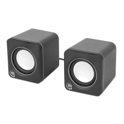 Afbeelding van Manhattan Luidsprekers voor PC en laptop 2600 Series, luidspreker, Zwart, Zilver