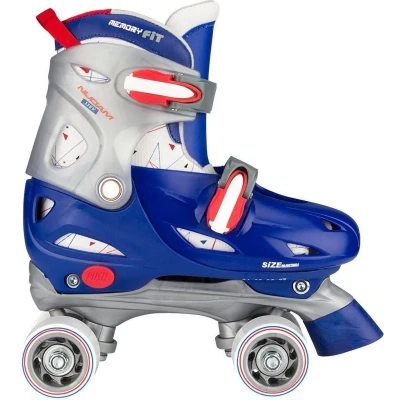 Afbeelding van Nijdam Rolschaatsen Junior Verstelbaar Hardboot Roller Rage Blauw/Rood/Zilver 27 30