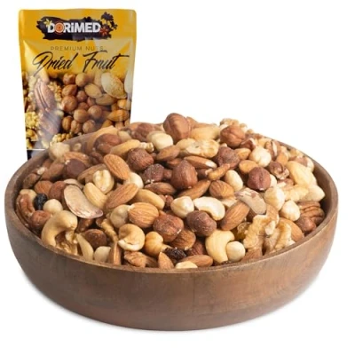 Image de Mélange de Fruits secs 1 Kg (Amandes,Noisettes,Noix Cajou,Noix Pecan,Noix du Brésil et Cerneaux Noix), sac refermabe