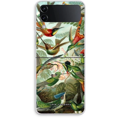 Afbeelding van Case Company® hoesje geschikt voor Samsung Galaxy Z Flip4 Haeckel Trochilidae Soft Cover Telefoonhoesje Bescherming aan alle Kanten en Schermrand