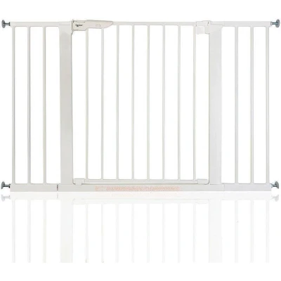 Afbeelding van BabyDan Premier PLUS Wit Klemhek met 6 spijlen uitbreiding H:72cm Breed: 112cm tot 119.3 cm (met gratis wall cups Montage zonder boren of schroeven )