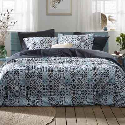 Afbeelding van De Witte Lietaer Dekbedovertrek Azula Oxyde Eenpersoons 140 x 200/220 Katoen Perkal