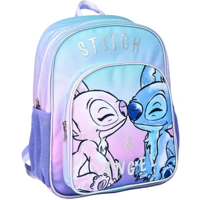 Afbeelding van Disney Stitch en Angel Rugzak Meisjes 2 Vakken Hoogte 38cm