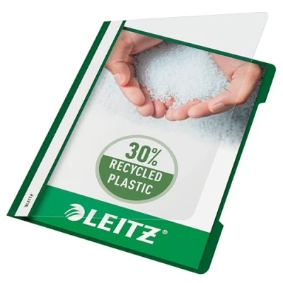 Afbeelding van Leitz Snelhechter A4 30% pre consumer gerecycled plastic 25 Stuks Groen