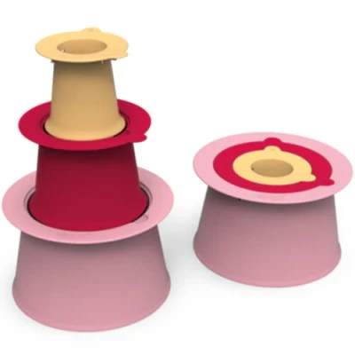 Afbeelding van Quut zandstapeltoren alto roze rood geel