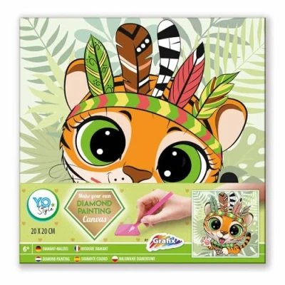 Afbeelding van Knutselset Diamand Painting Canvas Tijger
