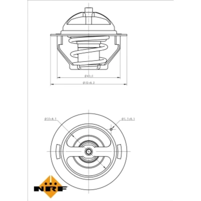 Afbeelding van Thermostaat, koelvloeistof NRF 725181