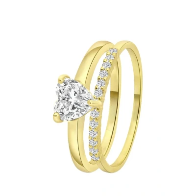 Afbeelding van Lucardi Ring goldcoloured, Dames, Maat: 49, Gold/coloured