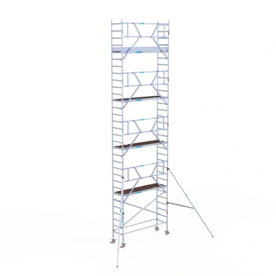 Afbeelding van Gevelvrije rolsteiger 0.75x2.50x10.20m werkhoogte &quot;houten platformen&quot;