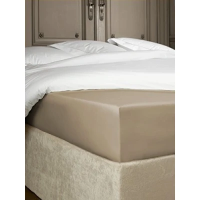 Afbeelding van De Witte Lietaer Bumblebee Hoeslaken, katoen, nerts, taupe, 160 x 200 30 cm
