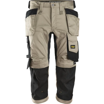 Afbeelding van Snickers 6142 AllroundWork, Stretch Pirate Broek met Holsterzakken Khaki/Zwart