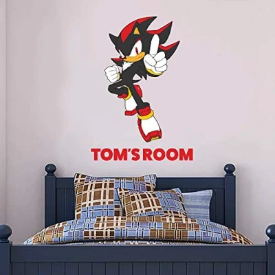 Afbeelding van Beautiful Game Sonic the Hedgehog Muursticker Schaduw Aanpasbaar Vinyl 90 cm hoog x 65 breed