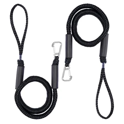 Afbeelding van Bungee Boat Dock Line Set van 2 dokkoorden met roestvrijstalen clip, doktouw, elastisch PWC boottouw, perfecte bootaccessoires voor jetski&#039;s, boten, kajakken, ponton,