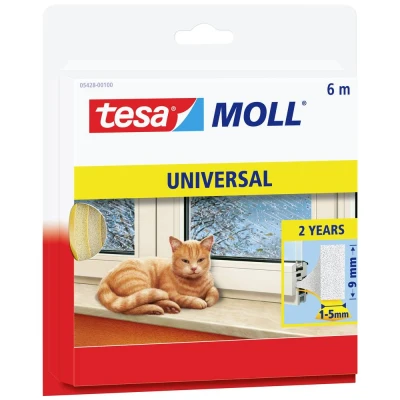 Afbeelding van tesa UNIVERSAL 05428 00100 00 Afdichtingstape tesamoll Wit (l x b) 6 m 9 mm 1 stuk(s)