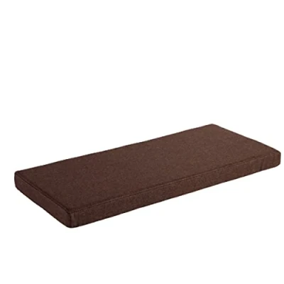 Afbeelding van AFEBOO 2/3 zits bankkussen, voor binnen en buiten, antislip, zacht, wasbaar, terras, keuken, eetkamer (donkerbruin, 125 x 60 5 cm)