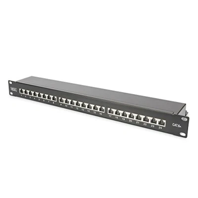 Image de Digitus DN 91624S EA B, Cat6a, RJ 45, Noir, 1U, 482,6 mm, 44 mm